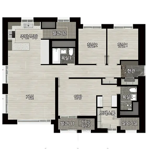 힐스테이트 가양 더와이즈 84타입구조